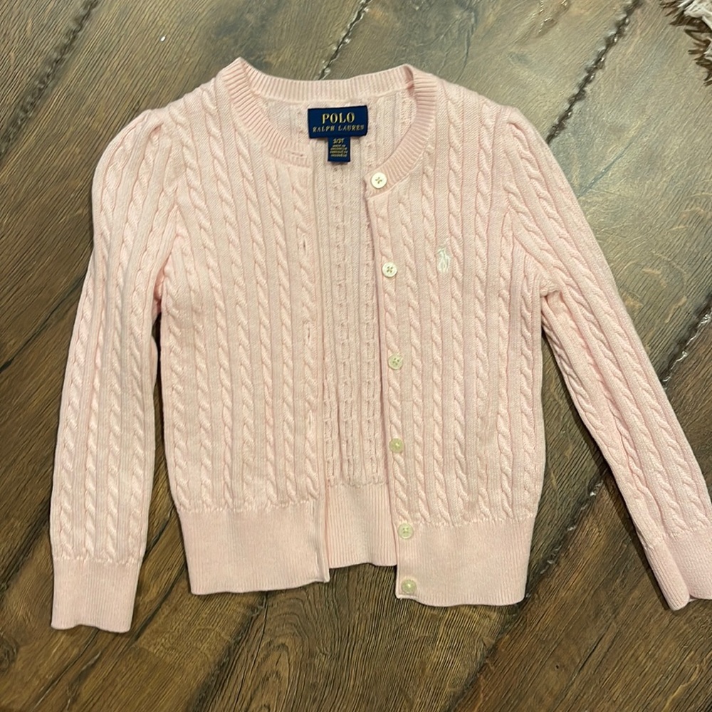 Like brand new Ralph Lauren button button pink sweater